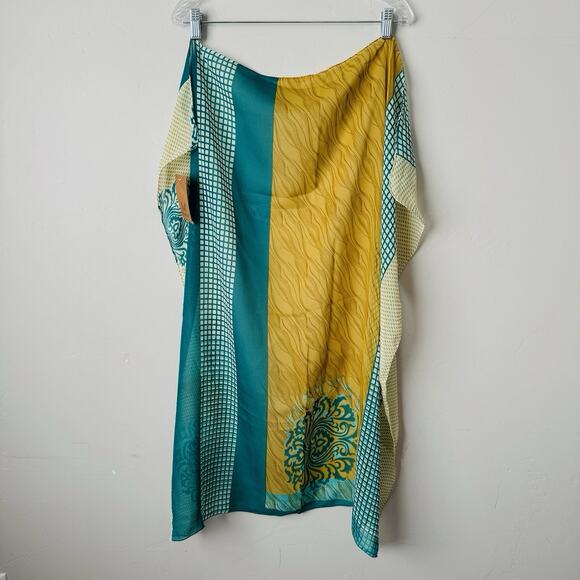 Matr Boomie Blue And Yellow Patterned Scarf Women’s One Size - Picture 1 of 5